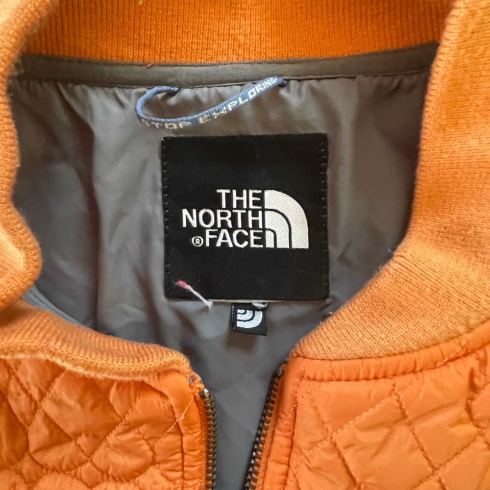 Vintage THE NORTH FACE tangerine ๐ colored cropped jacket. Purchased in 1989 - Picture 7 of 11